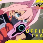 Cenas do teaser de Cyberpunk: Edgerunners 2 com visual neon e personagens futuristas
