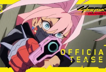 Cenas do teaser de Cyberpunk: Edgerunners 2 com visual neon e personagens futuristas