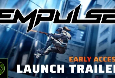 Cenas do trailer oficial do EMPULSE com veículos futuristas em alta velocidade