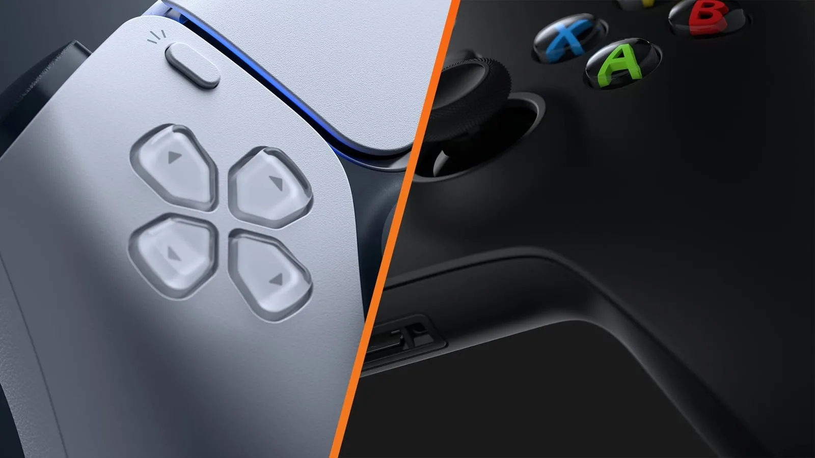 Controle do PlayStation 5 e Xbox Series lado a lado