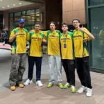 Equipe brasileira campeã do PUBG Nations Cup 2026 celebrando título mundial