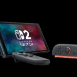 Imagem do Nintendo Switch 2 destacando a tela LCD
