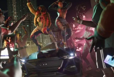 Imagem oficial de GTA 6 destacando Vice City e o PS5 Pro