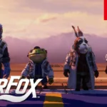 Imagem oficial do trailer de lançamento de Star Fox para Nintendo Switch 2 mostrando a nave espacial de Fox McCloud em combate