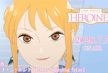 Imagem oficial do trailer do anime ONE PIECE HEROINES com Nami em destaque
