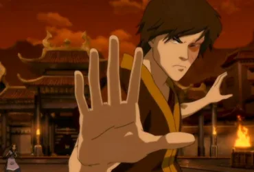Zuko prestes a enfrentar Azula no Agni Kai final de Avatar: A Lenda de Aang, com postura firme e clima de tensão antes do duelo.
