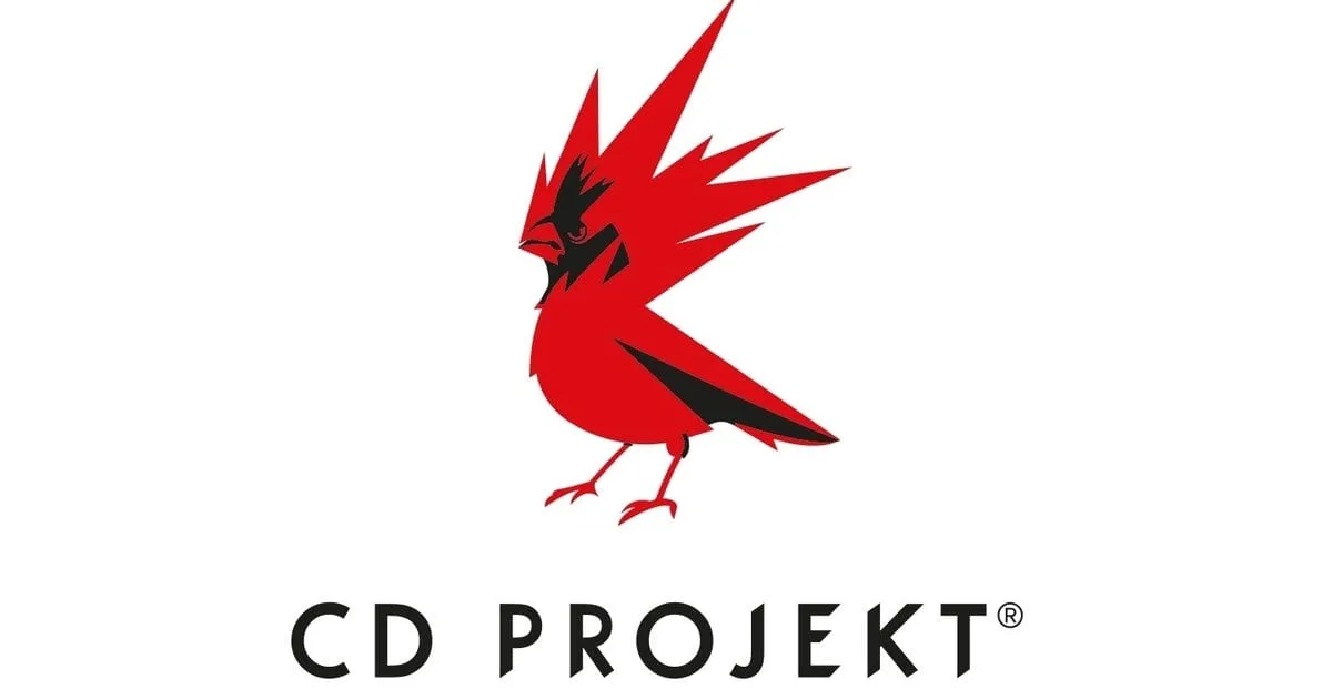 Logo da CD Projekt Red em fundo escuro