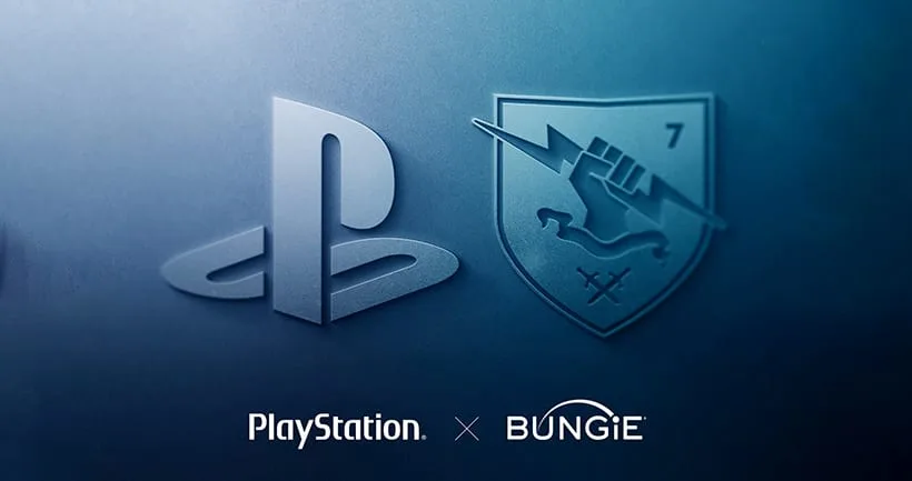 Logo da Sony com equipe da Bungie