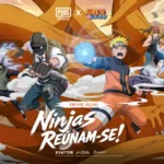 Personagem Naruto em arte promocional do crossover com PUBG Mobile