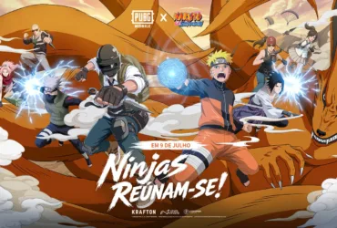 Personagem Naruto em arte promocional do crossover com PUBG Mobile