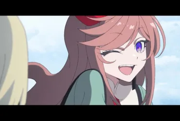 Poster oficial do filme anime THE RIBBON HERO mostrando a protagonista Sapphire em ação