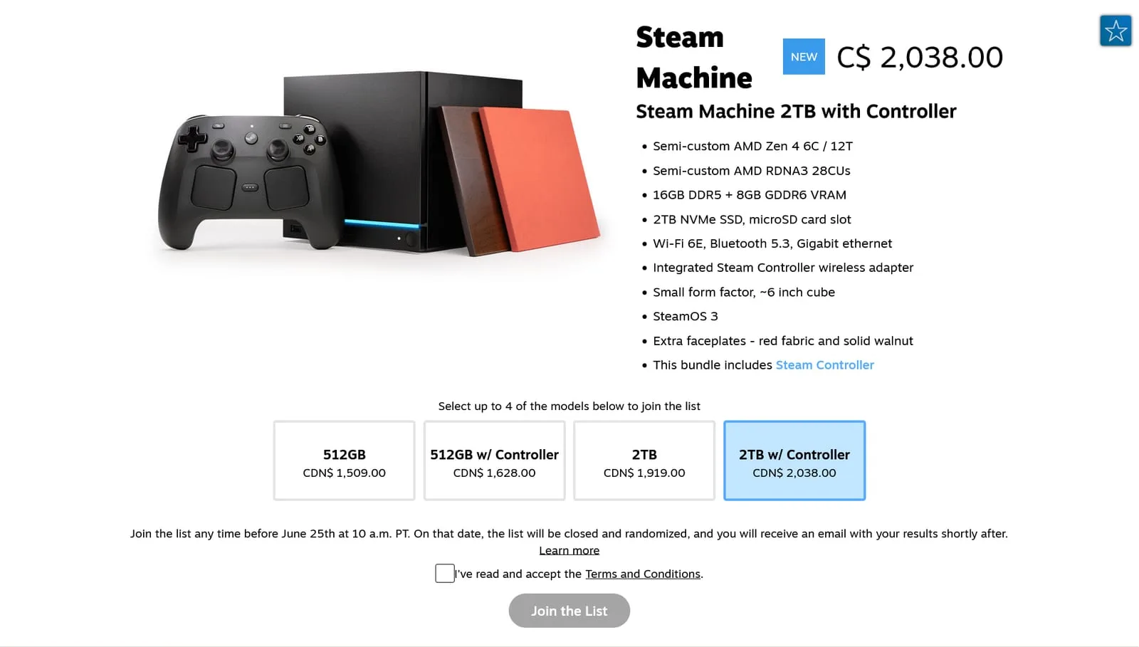 Protótipo da Steam Machine exibindo design compacto e moderno