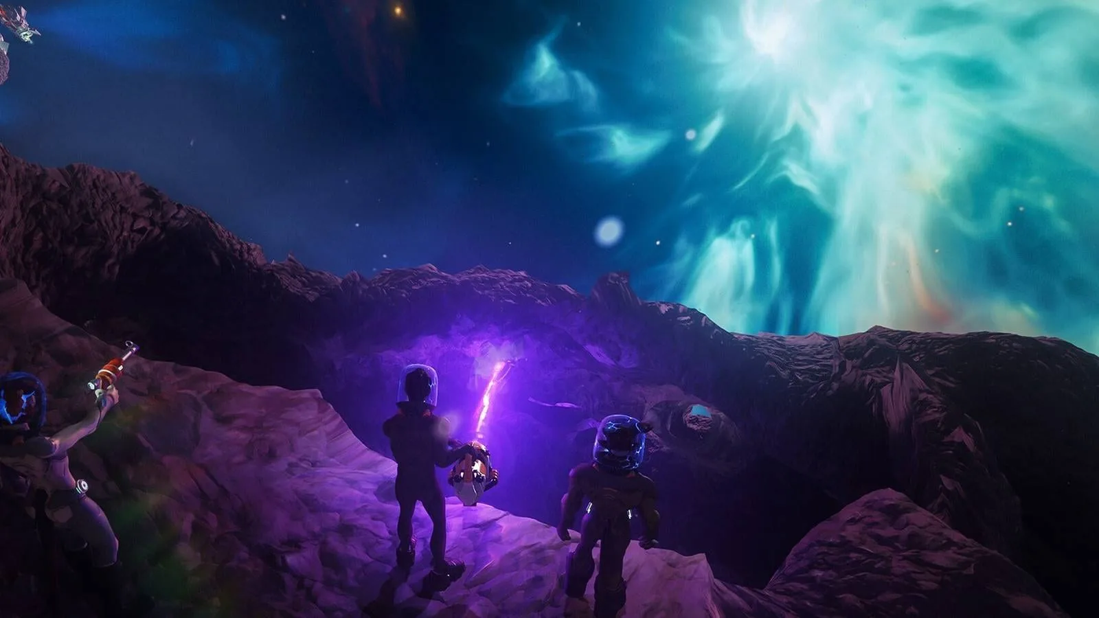 Screenshot de gameplay de Stars Reach mostrando planeta com ecossistema dinâmico