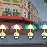 Screenshot de Rhythm Heaven Groove no Nintendo Switch com personagens coloridos e vibrantes