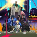 Visual oficial do anime Cyberpunk Edgerunners 2 mostrando os principais personagens em destaque
