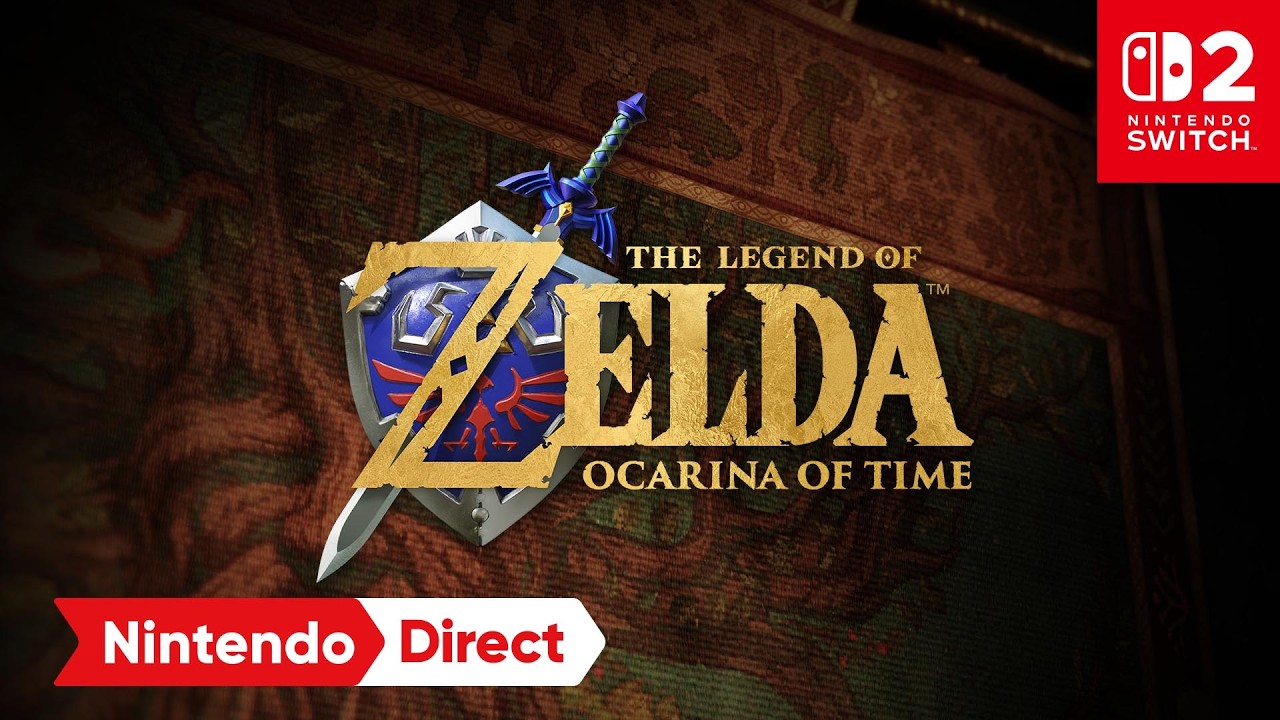 Imagem do trailer oficial de The Legend of Zelda Ocarina of Time para Nintendo Switch 2.