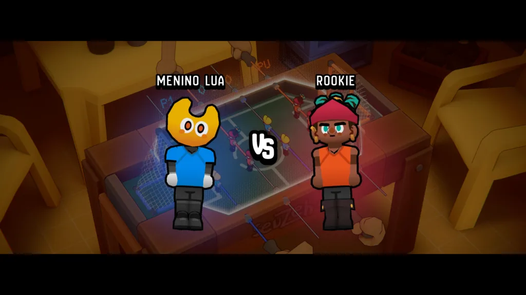 Print do jogo Pimbolas com apresentação de personagens