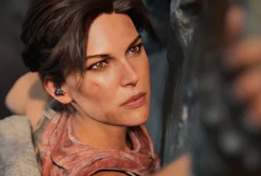 Arte conceitual de Tomb Raider Catalyst mostrando Lara Croft em ambiente indiano