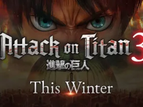 Arte oficial anúncio Attack on Titan 3 para PlayStation 5 e outras plataformas