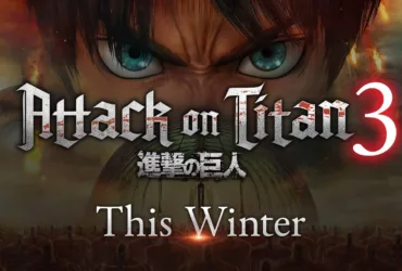 Arte oficial anúncio Attack on Titan 3 para PlayStation 5 e outras plataformas