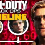 Arte oficial de Call of Duty Black Ops destacando o logo e personagens de ação