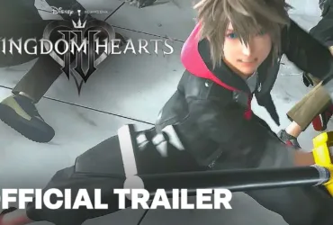 Arte oficial de Kingdom Hearts 4 com Sora em combate