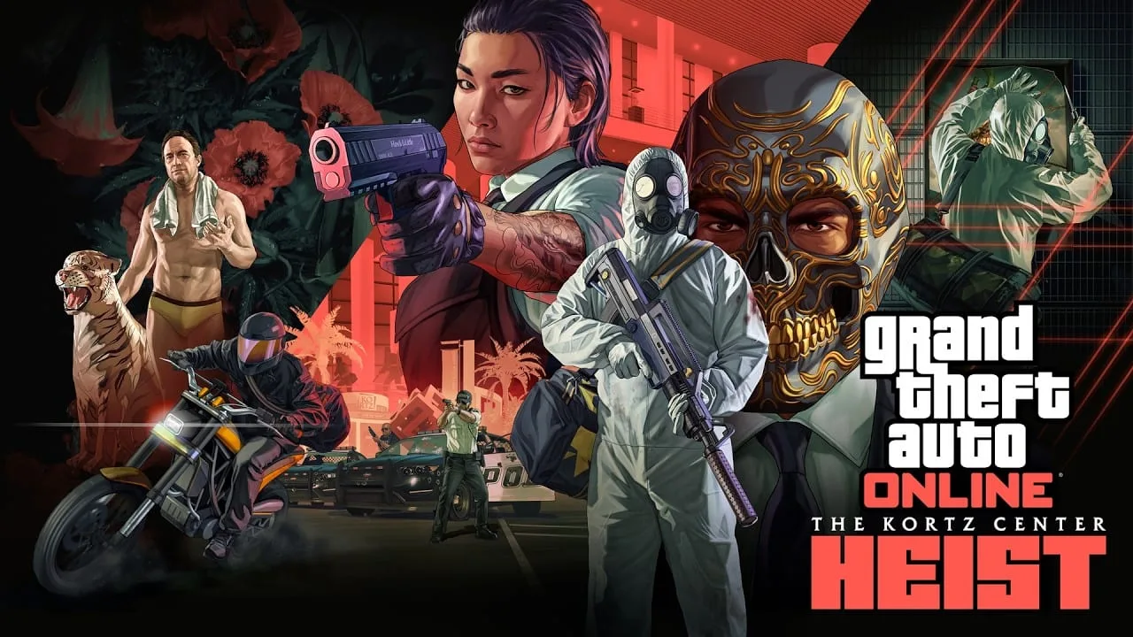 Arte oficial do assalto The Kortz Center Heist em GTA Online