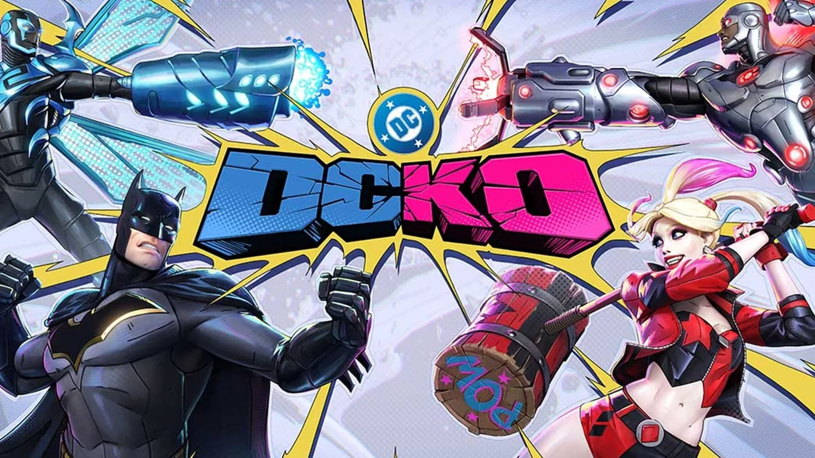 Arte oficial do jogo DCKO, game de luta gratuito da DC para dispositivos móveis