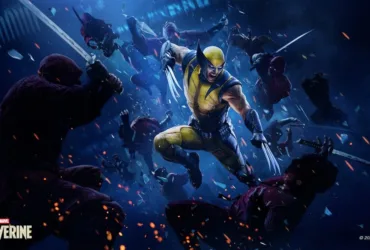 Arte oficial do jogo Marvel’s Wolverine mostrando Logan em pose de combate