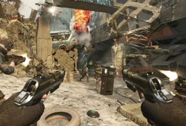 Arte promocional da Temporada 05 de Call of Duty: Black Ops 7 e Warzone para PS5 e PS4