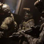 Arte promocional do filme Call of Duty ambientado em Modern Warfare