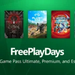 Arte promocional Free Play Days com jogos GTA Online, Dragon Ball Xenoverse 2, Crisol, Planet Zoo e Looney Tunes
