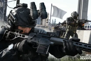 Banner de anúncio de jogos com destaque para Modern Warfare 4 e GTA VI