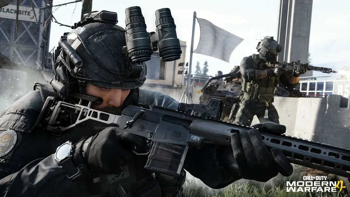 Banner de anúncio de jogos com destaque para Modern Warfare 4 e GTA VI