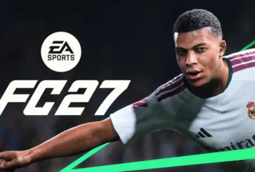 Capa do EA Sports FC 27 mostrando jogadores em ação