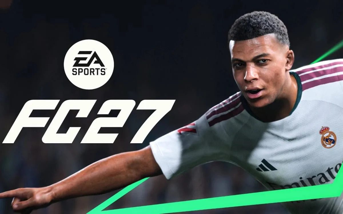 Capa do EA Sports FC 27 mostrando jogadores em ação