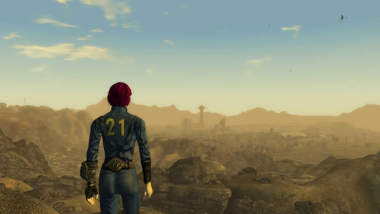 Capa do jogo Fallout New Vegas mostrando o protagonista