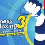 Capa do trailer oficial de Fitness Boxing 3 no Nintendo Switch 2 mostrando personagem treinando