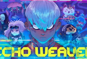 Capa oficial do jogo Echo Weaver mostrando personagem com glaive e manipulação temporal
