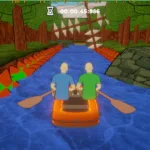 Captura de tela do jogo Paddle Paddle Paddle destacando gameplay