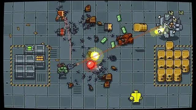 Captura de tela mostrando gameplay e ação acelerada em Mega City Force