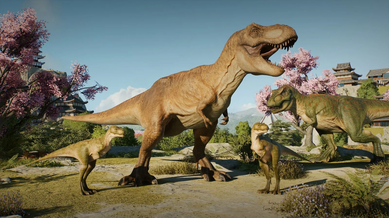 Captura oficial da atualização grátis de Jurassic World Evolution 3 com Torosaurus e Minmi