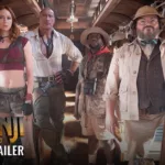 Cartaz promocional do filme Jumanji: Open World com personagens principais