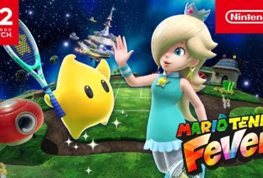 Cena da nova quadra Galaxy em Mario Tennis Fever no Nintendo Switch 2