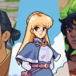 Cena de comunidade em um jogo estilo Stardew Valley