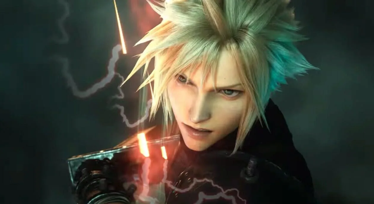 Cena de Final Fantasy Resonance com Cloud e Tidus em combate ao lado do protagonista