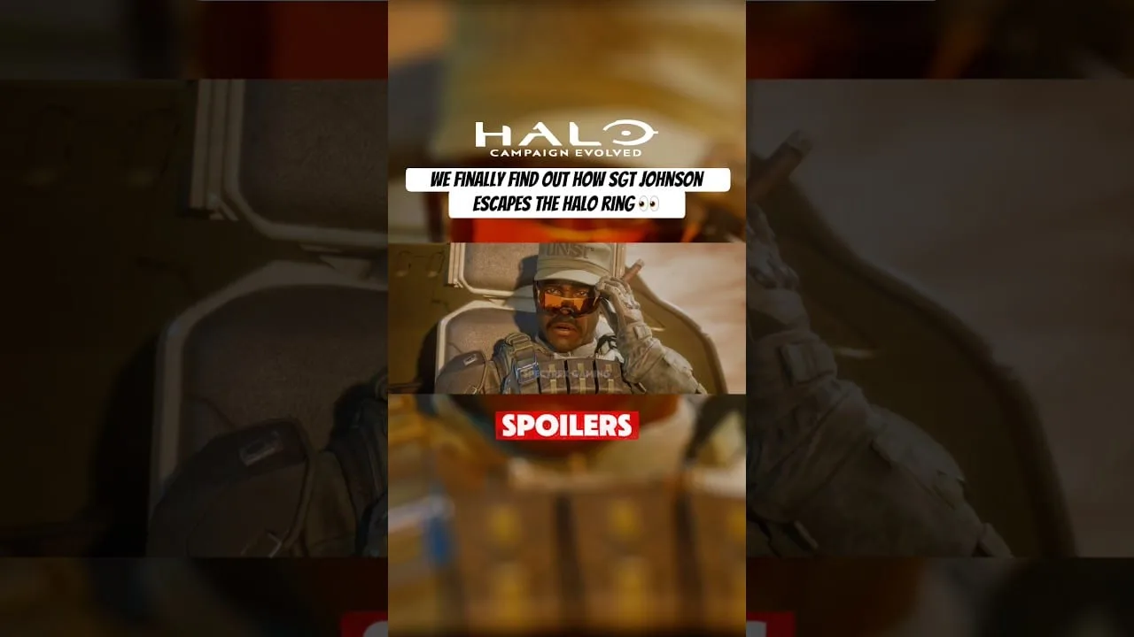 Cena de Halo Campaign Evolved mostrando o sargento Johnson