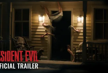 Cena de terror do filme Resident Evil com efeitos práticos