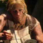 Cena do jogo Assassin's Creed Black Flag Resynced mostrando personagem em ambiente marítimo