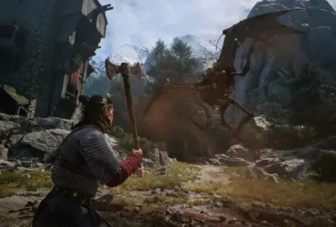 Cena do jogo The Blood of Dawnwalker, da Rebel Wolves